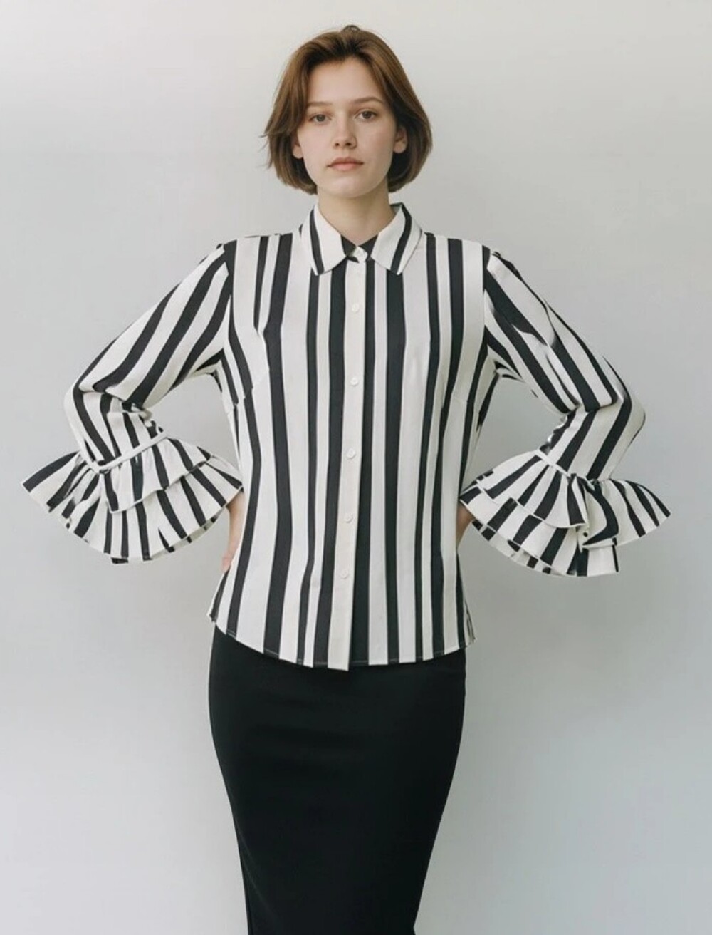 Rare Kaari Ruffle Cuff Blouse